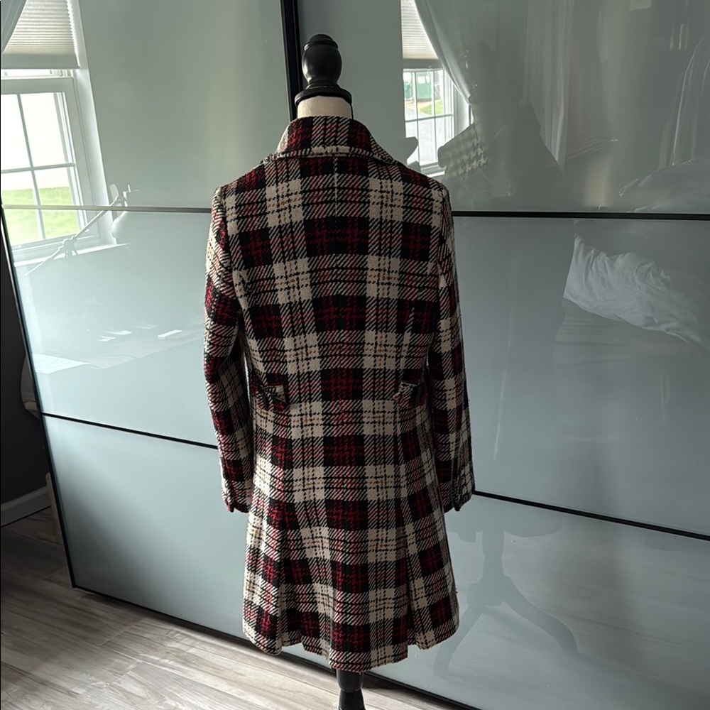 Tommy Hilfiger Black and Red Plaid Coat - Picture 3 of 3